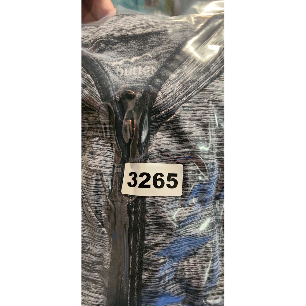 butter-soft Stretch Gray Zip Front Jacket Lightweight Athletic Style - Picture 9 of 9
